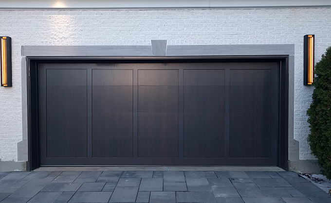 Modern wooden garage doors