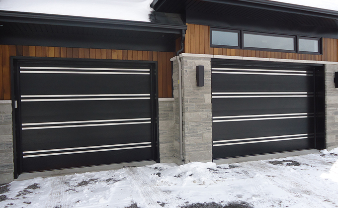 Porte de garage en bois Bourassa