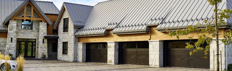 Wooden front and garage doors